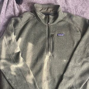Patagonia Green Zip Up Sweater Fleece Comfort
